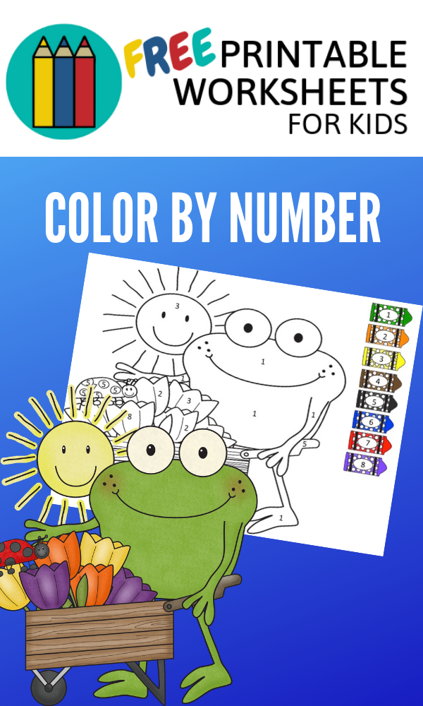 This spring color by number printable is perfect for your frog-themed lesson plan. Preschoolers will really enjoy learning their numbers with this free frog color by number printable!