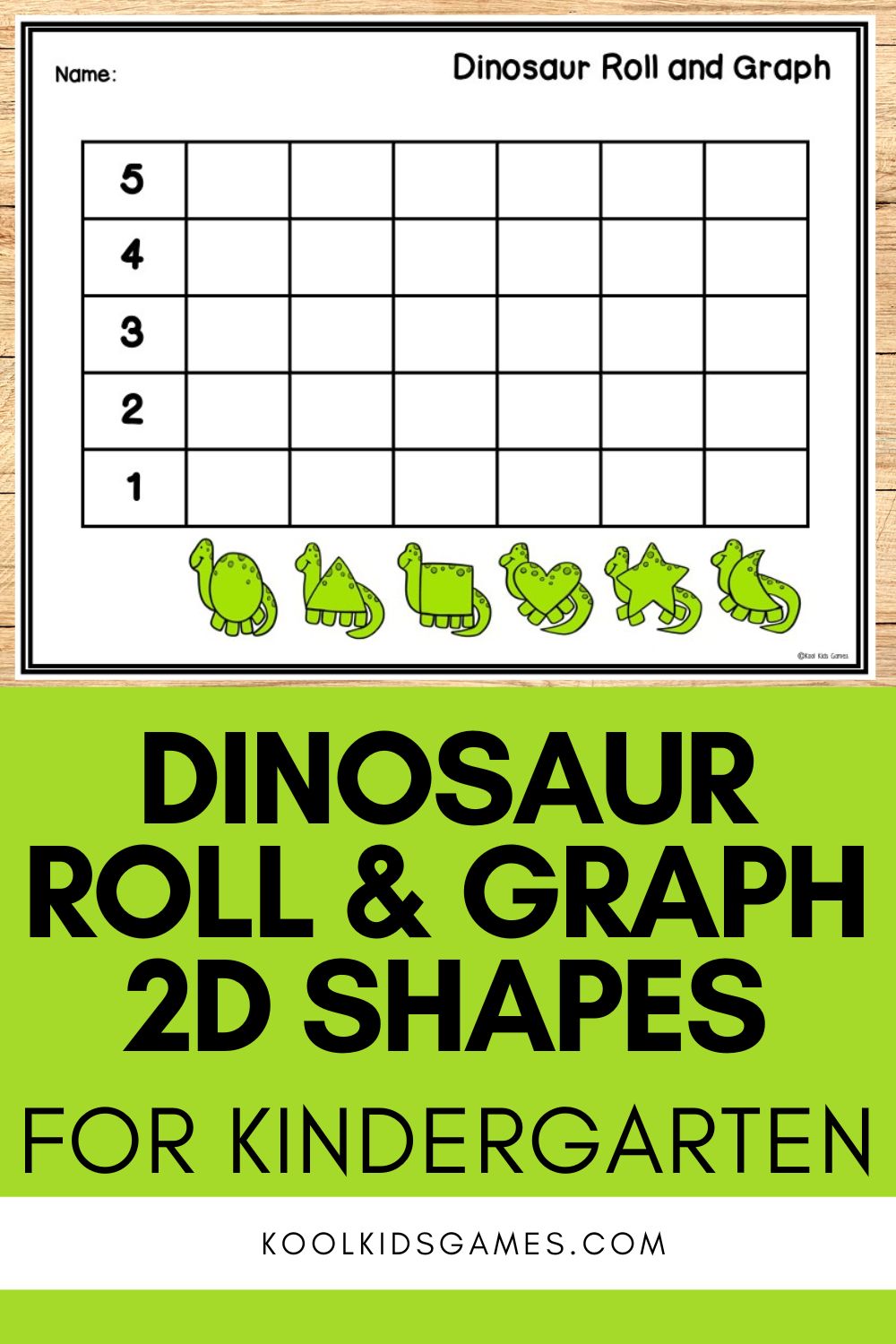 Grab this Dinosaur Shapes Roll and Graph activity for a fun way to learn about data interpretation! Once you have your kindergarten graphing worksheet prepped, you’ll be able to use this dinosaur graphing activity any time of the year!