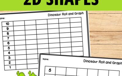 Dinosaur Shapes Roll and Graph Activity