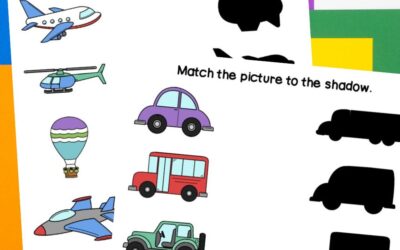 Easy Prep Vehicles Shadow Matching Printable