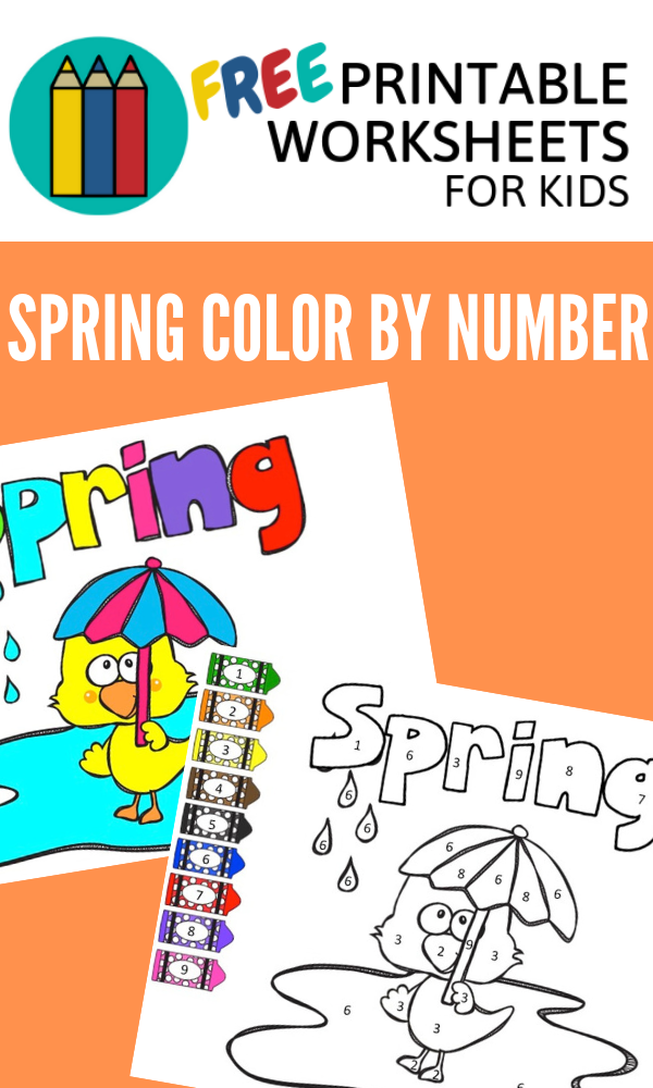 There are 6 spring-themed color by number pages included in this pack.