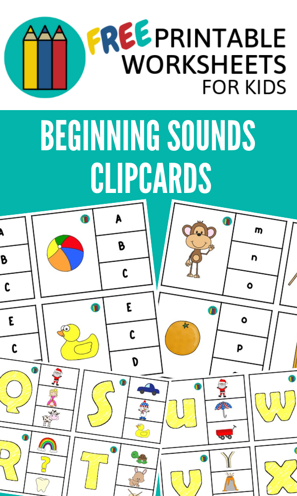 These beginning sound clipcards are super easy to prep. It helps develop literacy as well as fine motor skills.