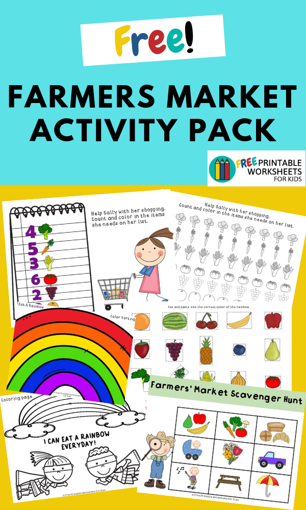 This farmers market activities pack has plenty of free nutrition activities for preschoolers, ranging from a rainbow-themed food activity to a scavenger hunt for a field trip. You’ll find enough farmers market preschool activities to keep your students busy all season long. Use these healthy eating printables for kids to complete your food and nutrition classroom theme!