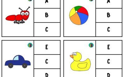 Alphabet Beginning Sounds Clipcards