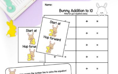 Bunny Addition to 10 with Number Line