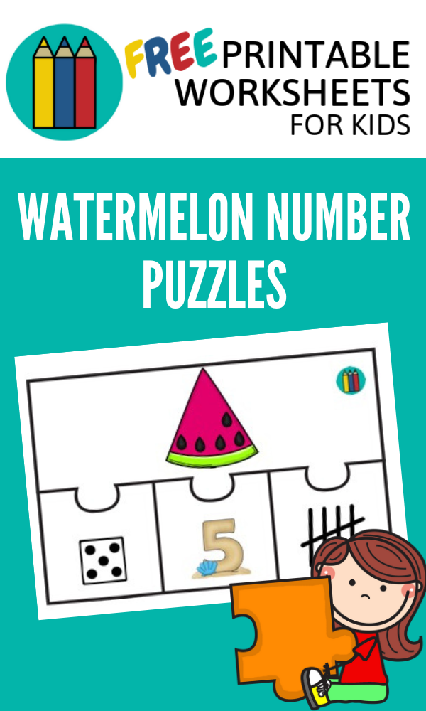 These 4-piece watermelon number puzzles will keep your children entertained while working on early math skills like number recognition, counting and subitizing.