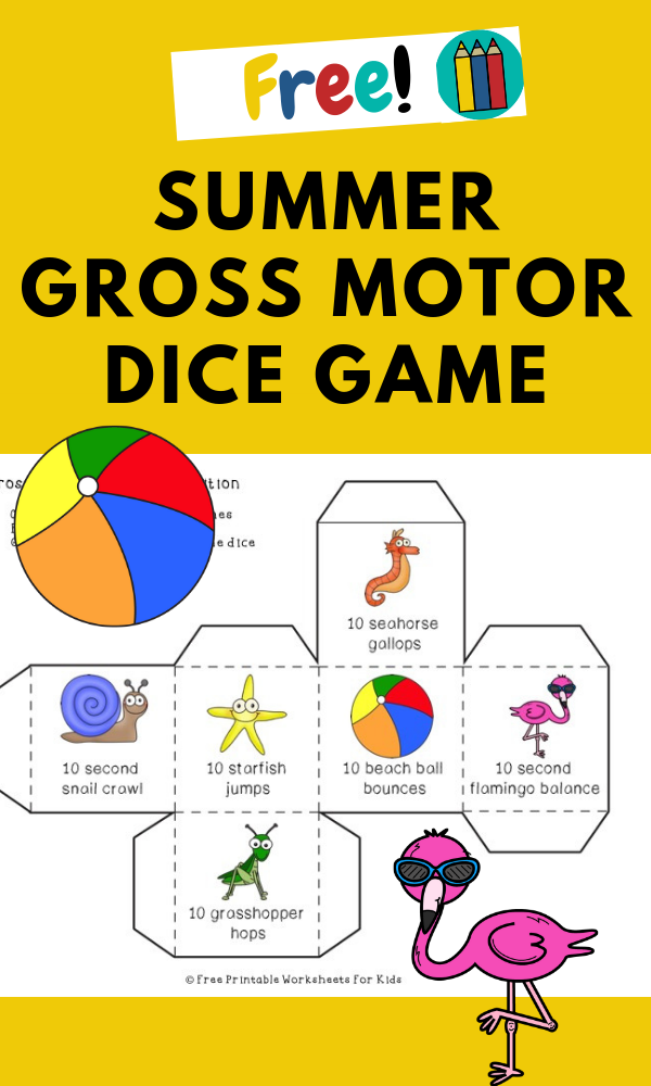 Summer-themed gross motor game to get your kids or family moving!