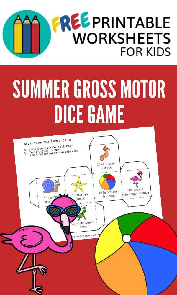 Summer-themed gross motor game to get your kids or family moving!