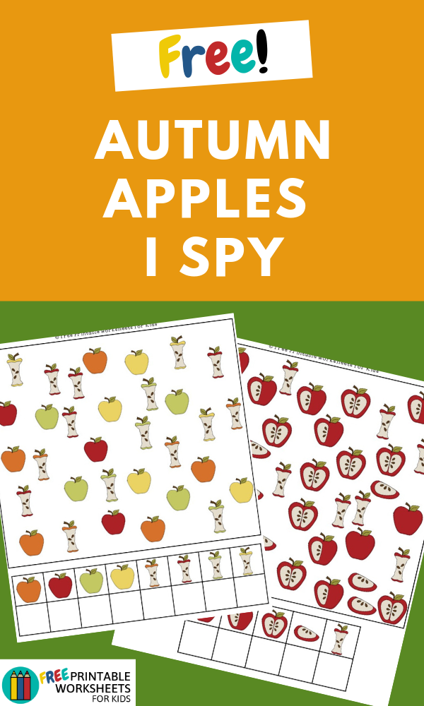 3 differentiated levels of I Spy games perfect for an apple themed learning unit.