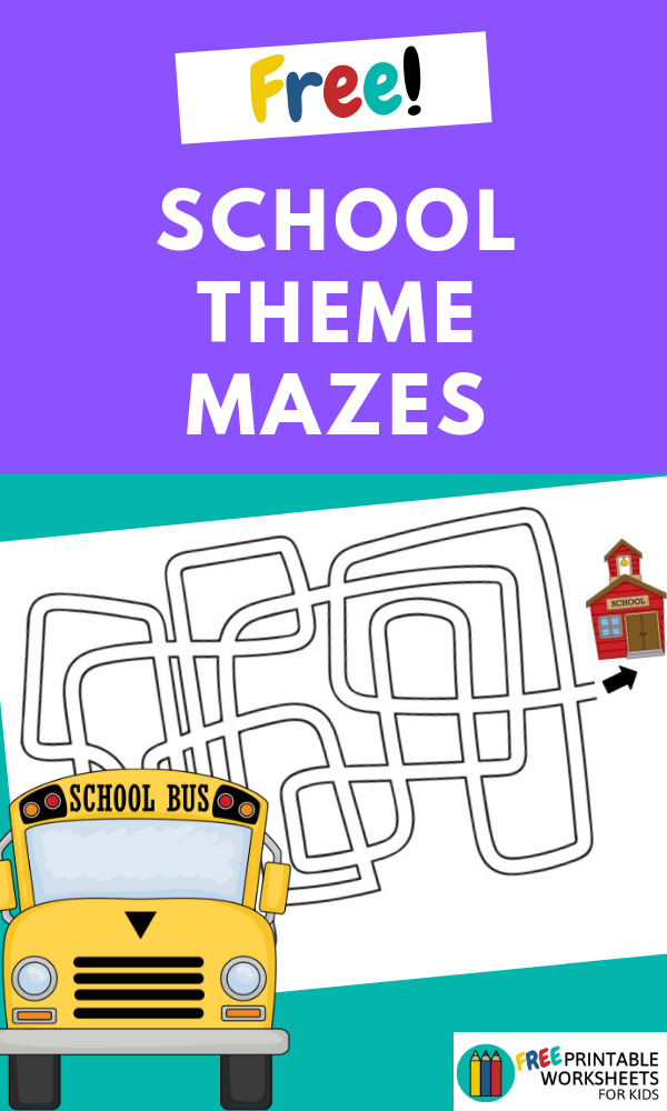 3 different back to school mazes for fine motor practice