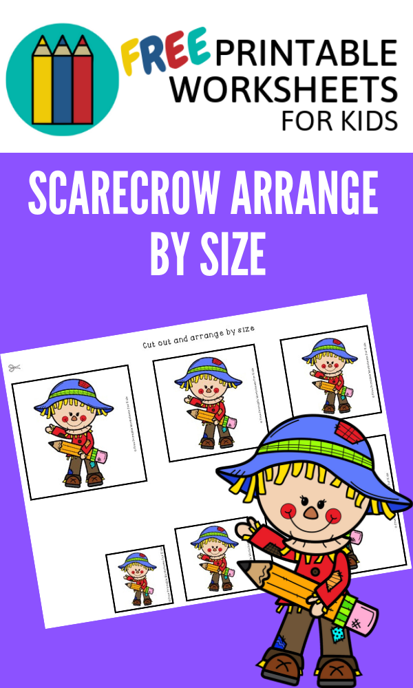 Develop early math skills with these 3 scarecrow-themed image sets to arrange from smallest to biggest.