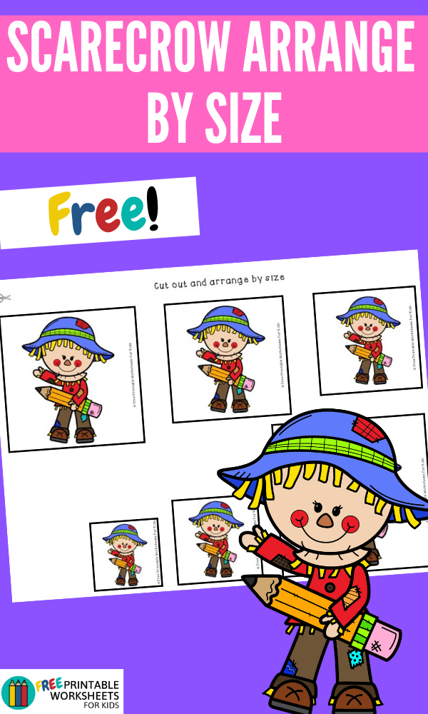 Develop early math skills with these 3 scarecrow-themed image sets to arrange from smallest to biggest.