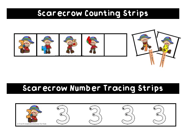 Develop early math skills with these 3 scarecrow-themed image sets to arrange from smallest to biggest.