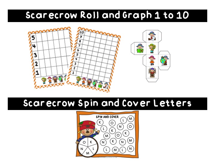 Develop early math skills with these 3 scarecrow-themed image sets to arrange from smallest to biggest.