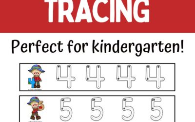 Scarecrow Number Tracing Strips