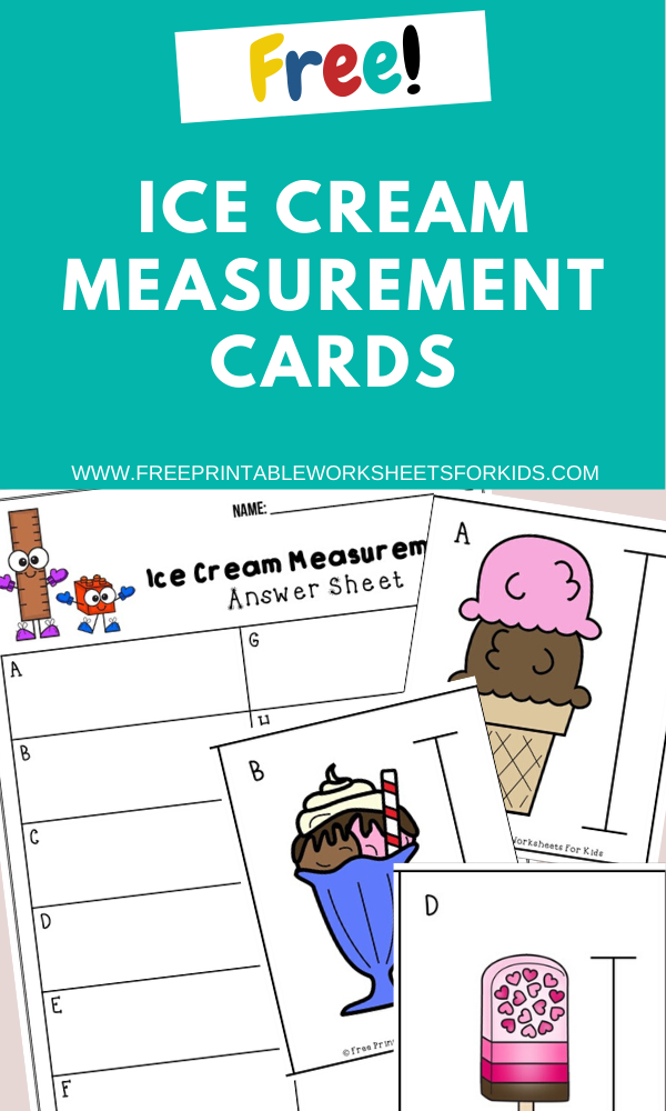 Kids work on math and measurement in this summer themed ice cream printable.