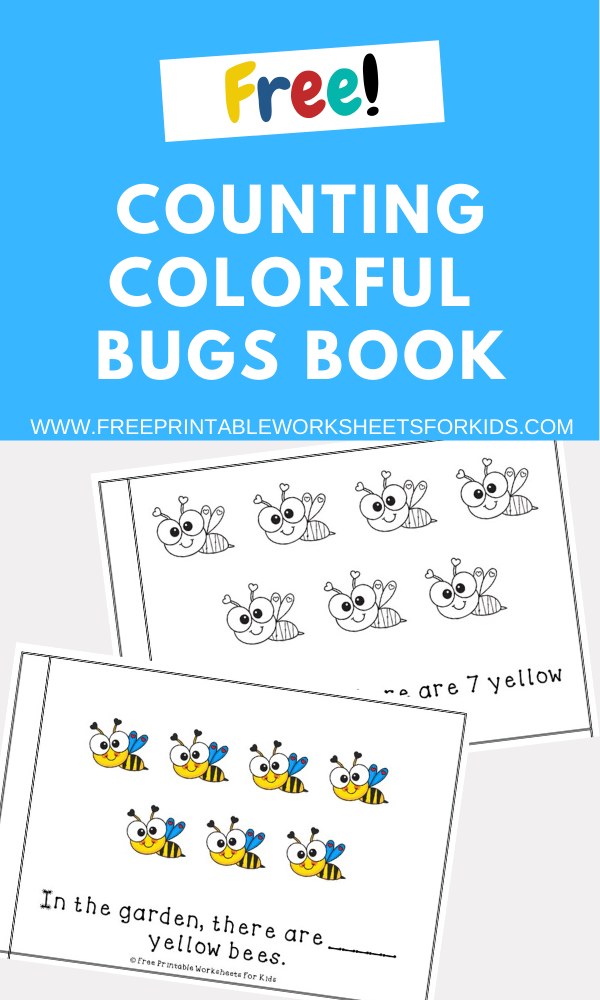 Fun Insect Printables for Preschool and Kindergarten | BugThemed Counting Games | Hands On Math Homeschool Activities | Kids Classroom Center Ideas and Worksheets #FreePrintableWorksheetsForKids #bugs #counting #color