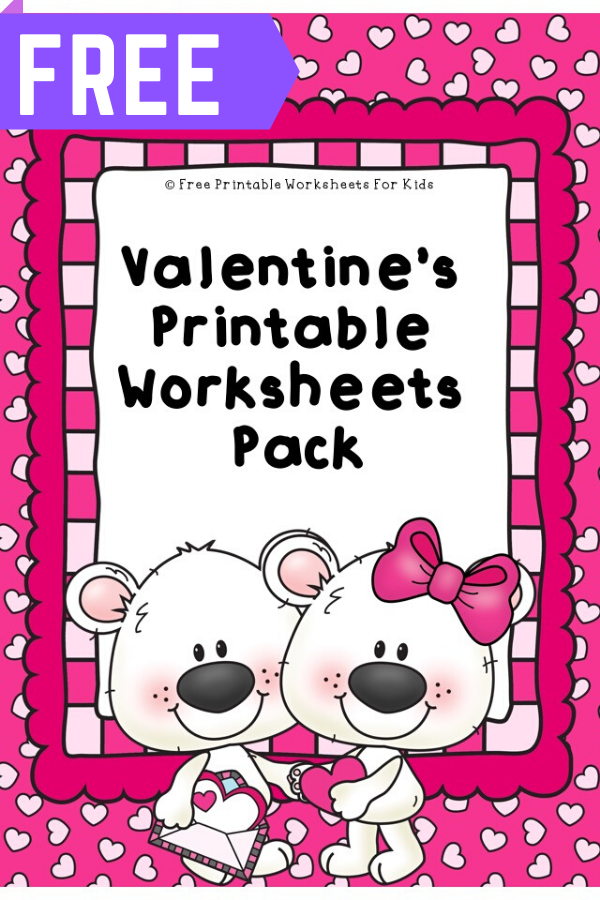 50 pages of free Valentine's themed printable worksheets for kids. Includes a variety of literacy, math and fine motor activities.