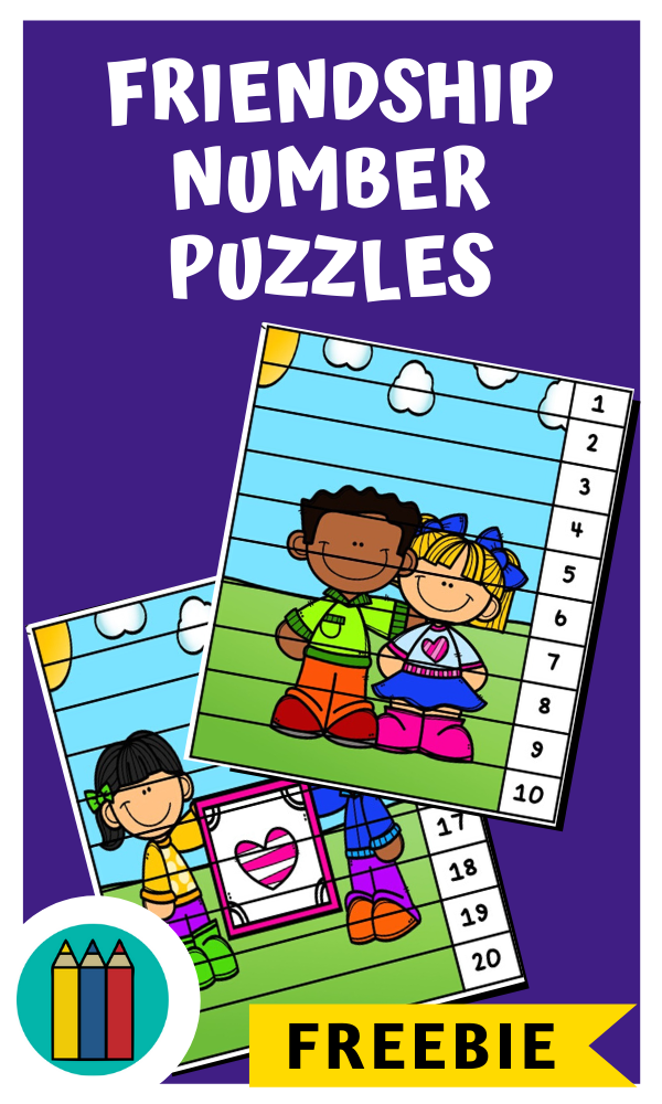 2 printable puzzles to work on number order, great for Valentines