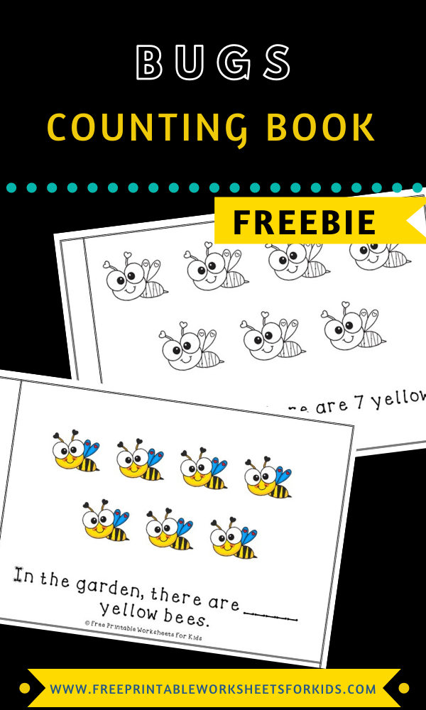 Fun Insect Printables for Preschool and Kindergarten | BugThemed Counting Games | Hands On Math Homeschool Activities | Kids Classroom Center Ideas and Worksheets #FreePrintableWorksheetsForKids #bugs #counting #color