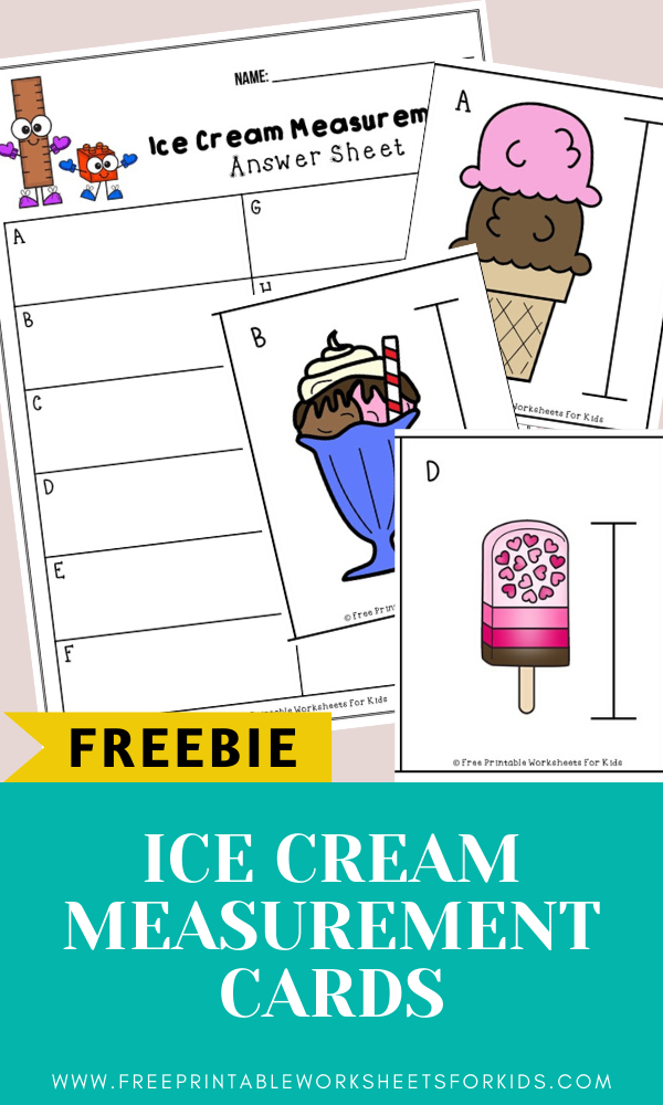 Fun Ice Cream Printables for Preschool and Kindergarten | Summer Themed Measurement Games | Hands On Math Homeschool Activities | Kids Classroom Center Ideas and Worksheets #FreePrintableWorksheetsForKids #icecream #summer measurement