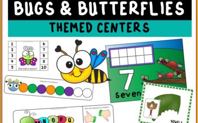 Bugs and Butterflies Themed Literacy and Math Centers