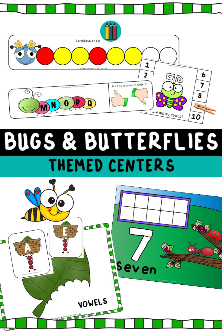 10 Spring theme literacy and math games galore to get kids excited about bugs and butterflies!