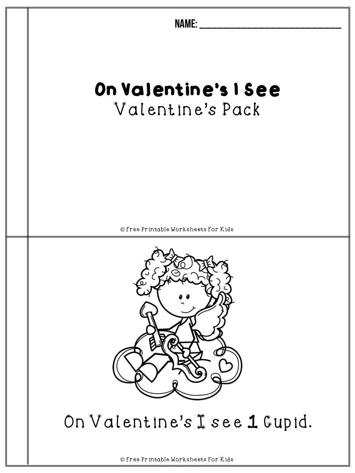 50 pages of free Valentine's themed printable worksheets for kids. Includes a variety of literacy, math and fine motor activities.