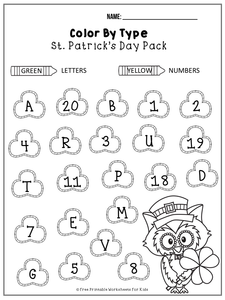 50 pages of free St Patrick’s Day themed printable worksheets for kids. Includes a variety of literacy, math and fine motor activities.