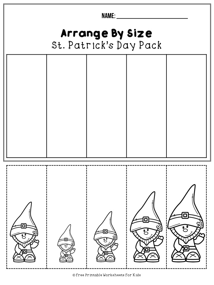 50 pages of free St Patrick’s Day themed printable worksheets for kids. Includes a variety of literacy, math and fine motor activities.