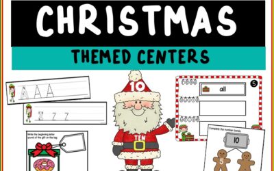 Christmas Themed Literacy and Math Centers