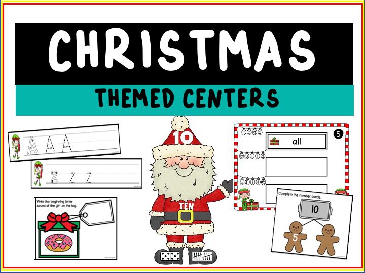 This completely updated pack of Christmas Themed Centers for kindergarten math and literacy comes packed with activities to master number bonds, number sense, beginning sounds, reading CVC words, sight word building and more! Grab this packet to help you keep your students engaged this December now!