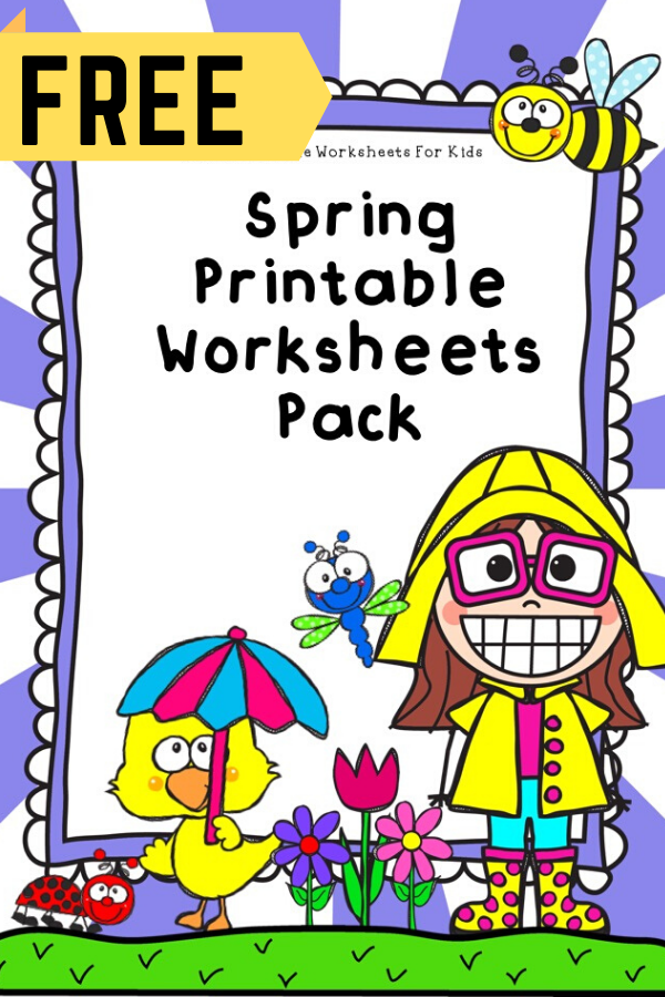 50 pages of free Spring themed printable worksheets for kids. Includes a variety of literacy, math and fine motor activities. Bring on the flower, frog and flying bugs fun!