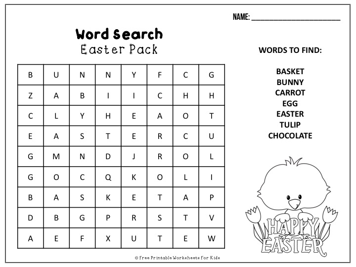 50 pages of free Easter themed printable worksheets for kids. Includes a variety of literacy, math and fine motor activities.