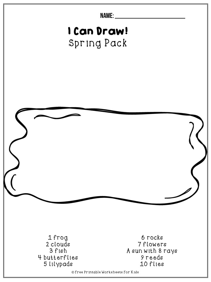 50 pages of free Spring themed printable worksheets for kids. Includes a variety of literacy, math and fine motor activities. Bring on the flower, frog and flying bugs fun!