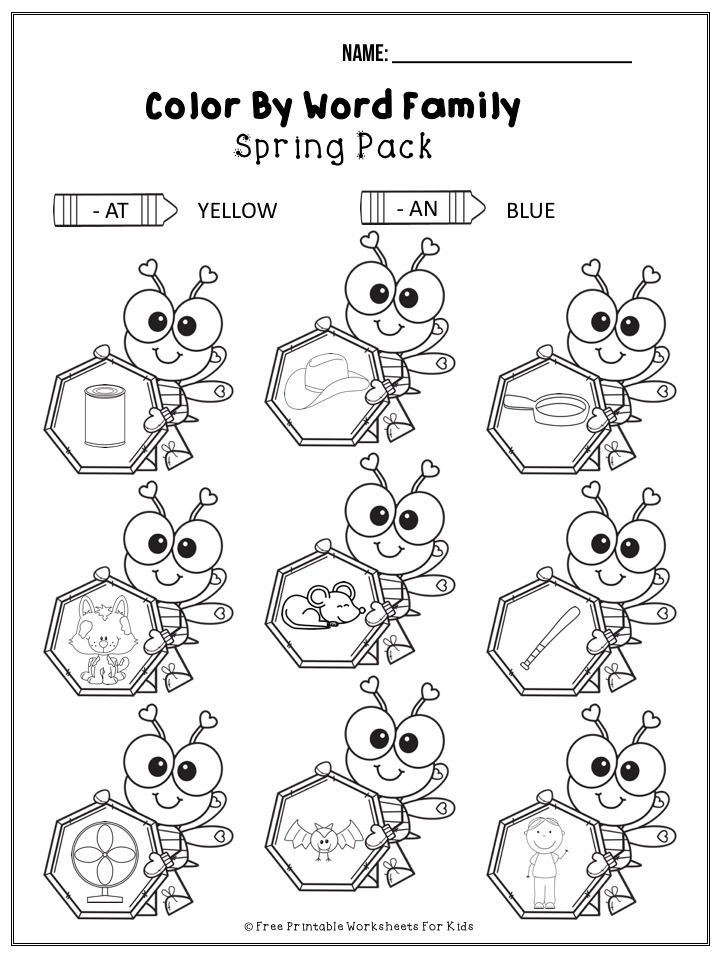 50 pages of free Spring themed printable worksheets for kids. Includes a variety of literacy, math and fine motor activities. Bring on the flower, frog and flying bugs fun!