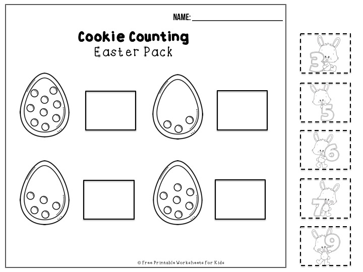 50 pages of free Easter themed printable worksheets for kids. Includes a variety of literacy, math and fine motor activities.