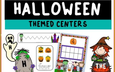 Halloween Themed Literacy and Math Centers