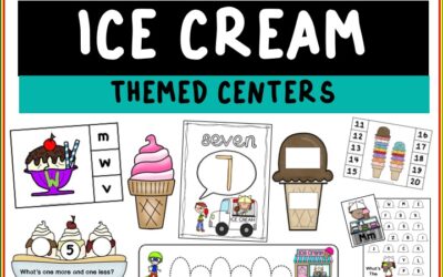 Ice Cream Themed Literacy and Math Centers