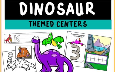 Dinosaur Themed Literacy and Math Centers