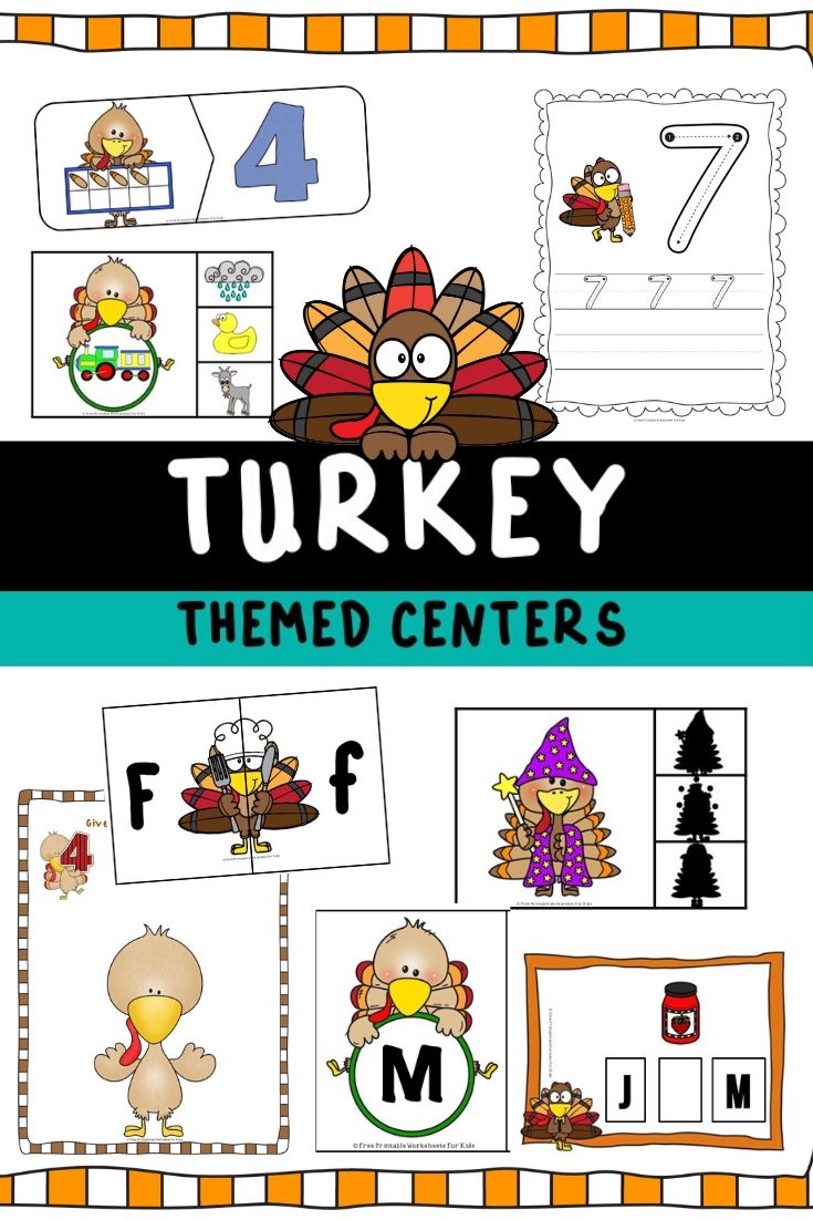 Kids will gobble up these exciting turkey-themed centers that are perfect for Thanksgiving. The 10 simple activities included are stuffed with early literacy and math skills making them great additions to preschool, kindergarten or 1st-grade classrooms and homeschools. Get ready for lots of turkey fun!