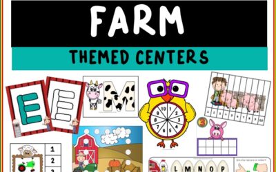 Farm Themed Literacy and Math Centers