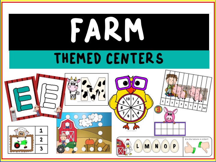 Fun Farm Printables for Preschool and Kindergarten | 10 Literacy and Math Farm Themed Games | Alphabet Numbers and Fine Motor Hands On Homeschool Activities | Kids Classroom Center Ideas #FreePrintableWorksheetsForKids #Farm #Animals