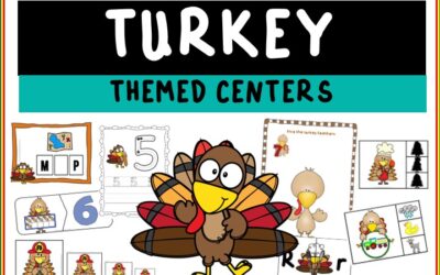 Turkey Themed Literacy and Math Centers