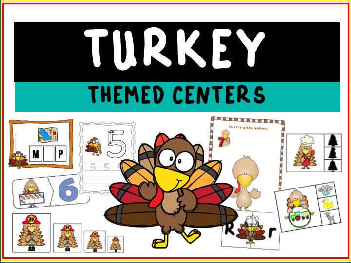 Fun Thanksgiving Printables for Preschool and Kindergarten | 10 Turkey Literacy and Math Games | Alphabet Numbers and Fine Motor Hands-On Homeschool Activities | Kids Classroom Center Ideas #FreePrintableWorksheetsForKids #Turkey #Thanksgiving