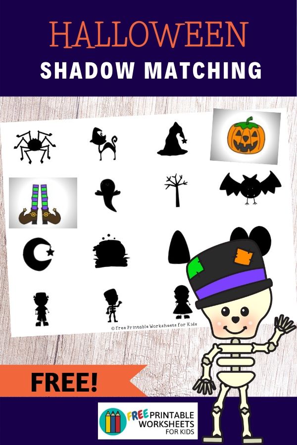 Preschoolers need visual discrimination and matching skills in order to differentiate between the letters and numbers and to be able to classify objects. This Halloween shadow matching game develops these early literacy and math skills. It's easy to prepare and makes a great quiet time activity.