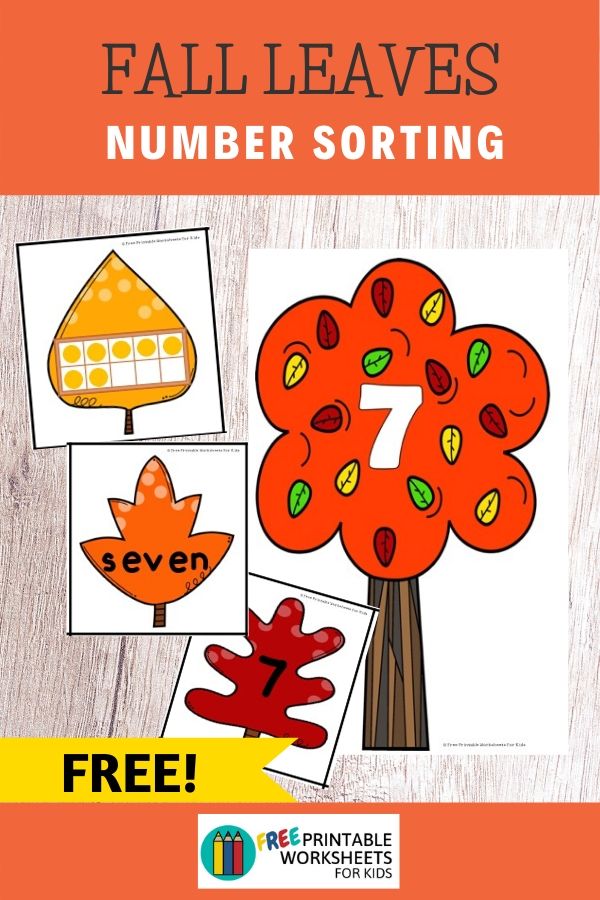 Autumn is approaching and the leaves are falling to the ground. In this printable game, kids will help to sort out the leaves and find which numbered tree they came from. It's a fun way to practice number recognition, reading number words and count with ten frames.