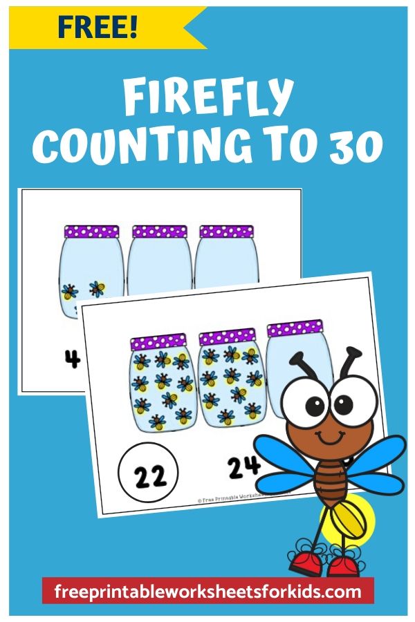 Kids will love counting these fireflies! This math activity is perfect for preschool, kindergarten and homeschooling or for busy parents looking for something their little one can do independently. So easy to prep - just print and play!