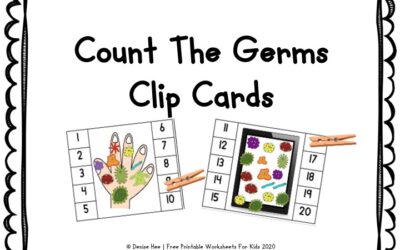 Count the Germs Clip Cards