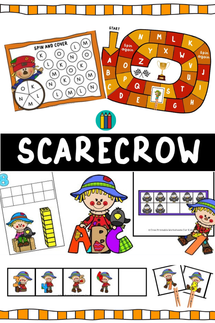 This pack of 10 literacy and math scarecrow-themed centers will save you hours of prep time in the Fall. Preschoolers and kindergarteners will enjoy the variety of activities that include everything from tracing to building towers with blocks.